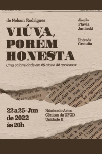Cartaz do Espetáculo Viúva Porém Honesta (2022)